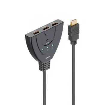 Hama 4K HDMI-switch 3x1, 3x HDMI female naar 1x HDMI male (00205101)