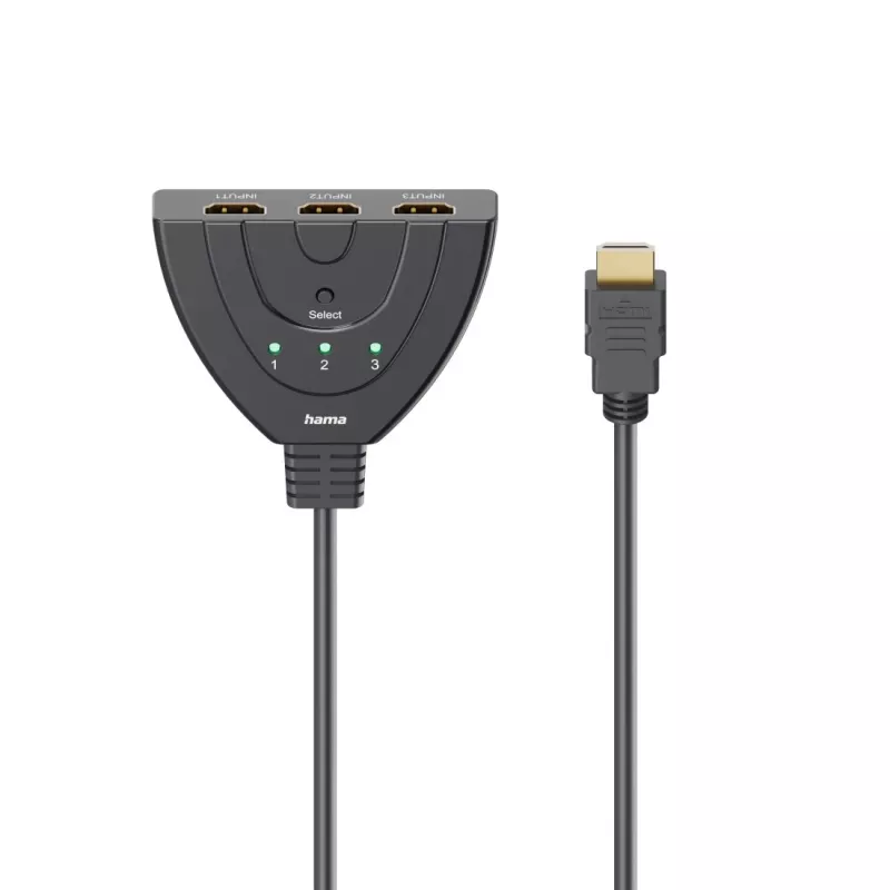 Hama 4K HDMI-switch 3x1, 3x HDMI female naar 1x HDMI male (00205101)