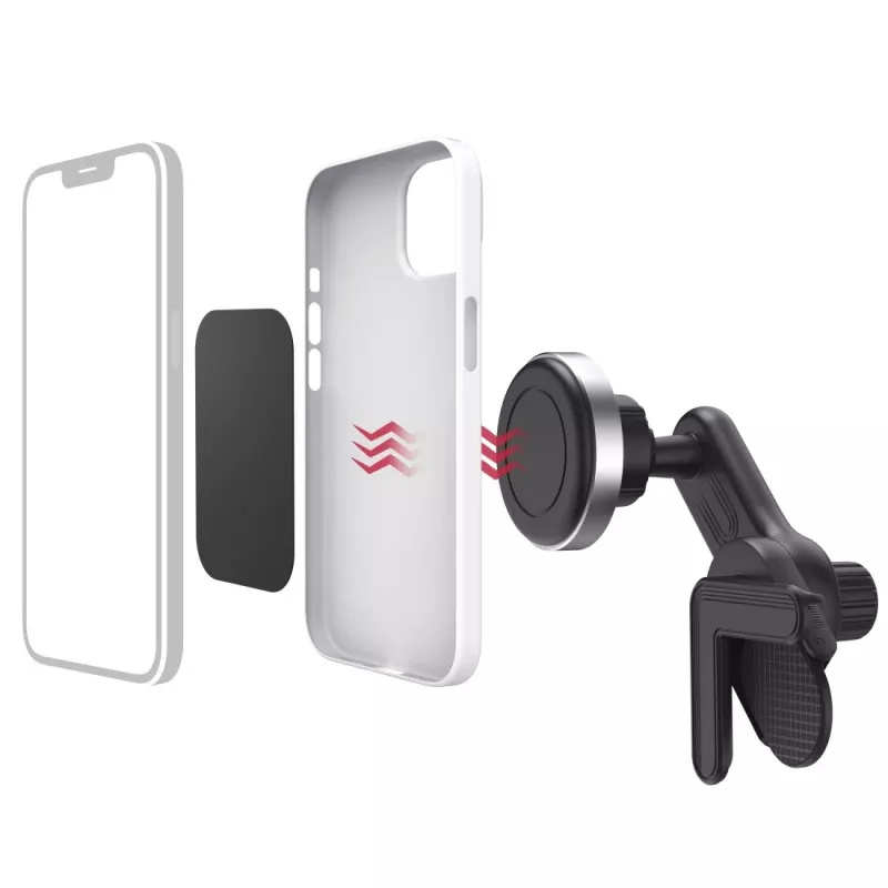 Hama 00201988 houder actieve houder mobiele telefoon/smartphone zwart, zilver