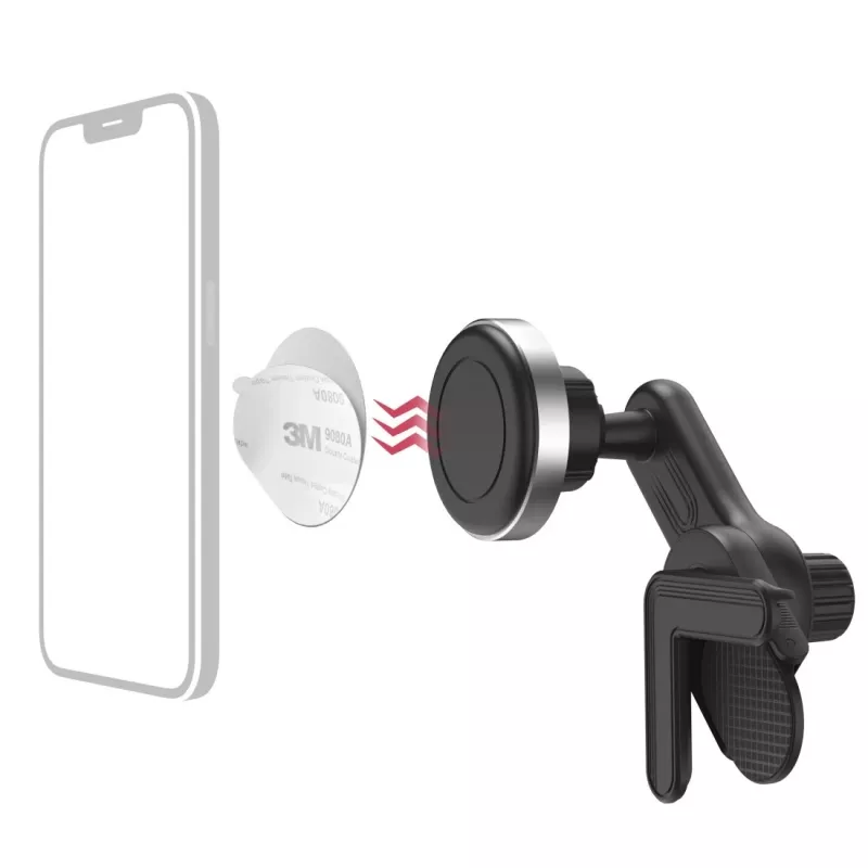 Hama 00201988 houder actieve houder mobiele telefoon/smartphone zwart, zilver