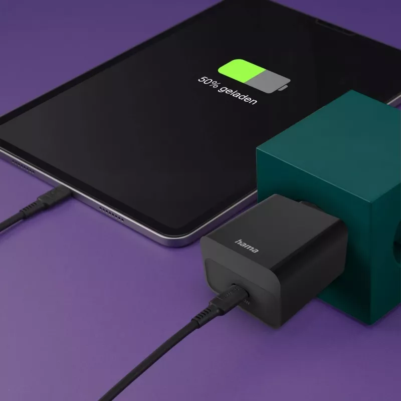 Hama 00201959 mobiele oplader headset, powerbank, smartphone, tablet zwart AC snelladen binnen