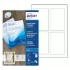 Avery Quick&Clean C2318-25i kaarten, 82,6 x 127 mm, 260 g/m², wit, 100 kaarten (25 vel x 4)