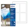 Avery Quick&Clean C2318-25i kaarten, 82,6 x 127 mm, 260 g/m², wit, 100 kaarten (25 vellen x 4)