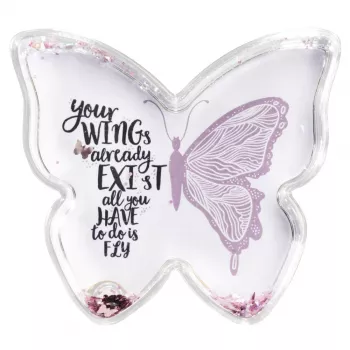 Hama Butterfly fotolijst roze, transparant