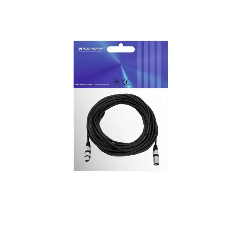 Audiokabel Omnitronic 3022058N 20 m XLR (3-polig) zwart