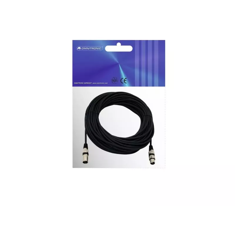 Audiokabel Omnitronic 30220590 25m XLR 3-polig zwart