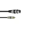 Audiokabel XLR (3-polig) RCA Omnitronic 3022075J 0,15 m zwart
