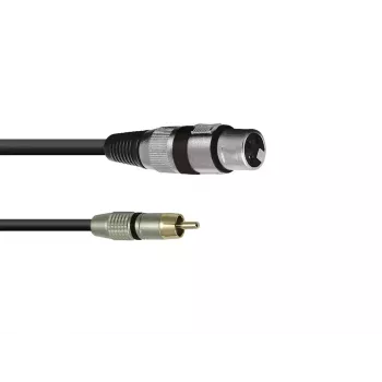 Audiokabel XLR (3-polig) RCA Omnitronic 3022075J 0,15 m zwart