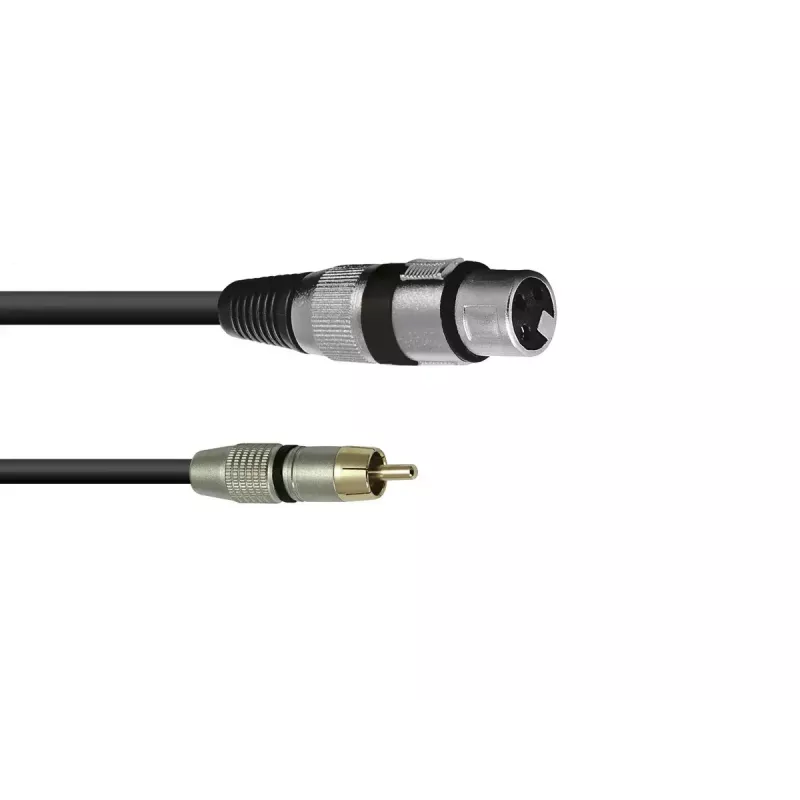 Audiokabel XLR (3-polig) RCA Omnitronic 3022075J 0,15 m zwart