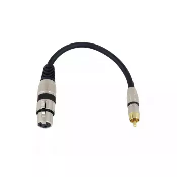 Audiokabel XLR (3-polig) RCA Omnitronic 3022075J 0,15 m zwart