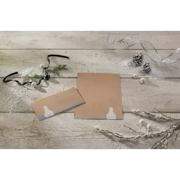 Sigel DU260 kerstenvelop DIN lang (DL), ijsbeer met vallende ster, kraftpapier 100 g/m²