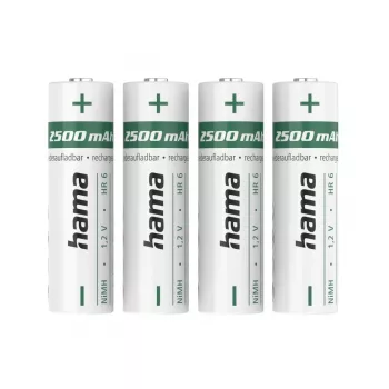Hama NiMH-accu's, AA Mignon, 2500 mAh, 1,2 V, 4 stuks
