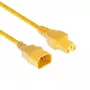 ACT netkabel C14 - C15 geel 0,6 m