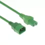 ACT AK5310 netsnoer C14 - C15, 2 m, groen