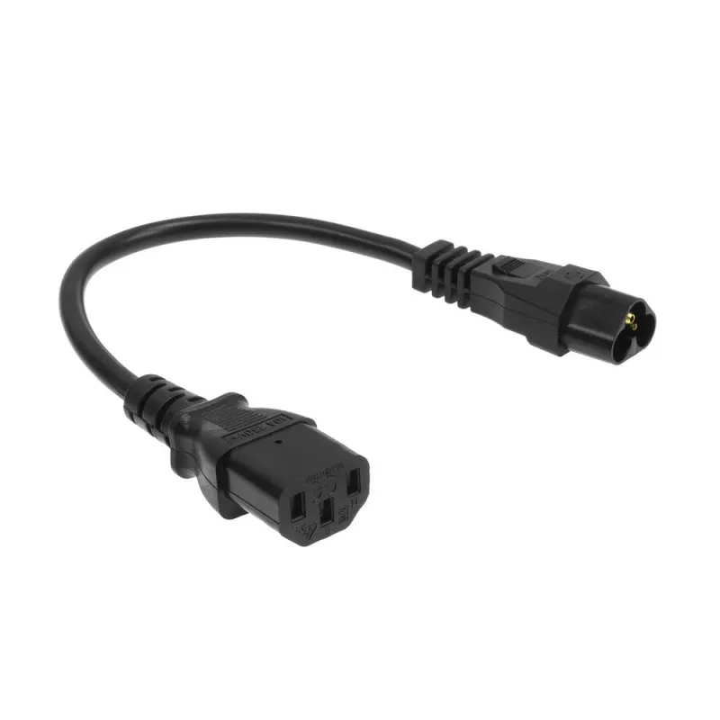 ACT AK5247 netsnoer C6 - C13, 0,2 m, zwart
