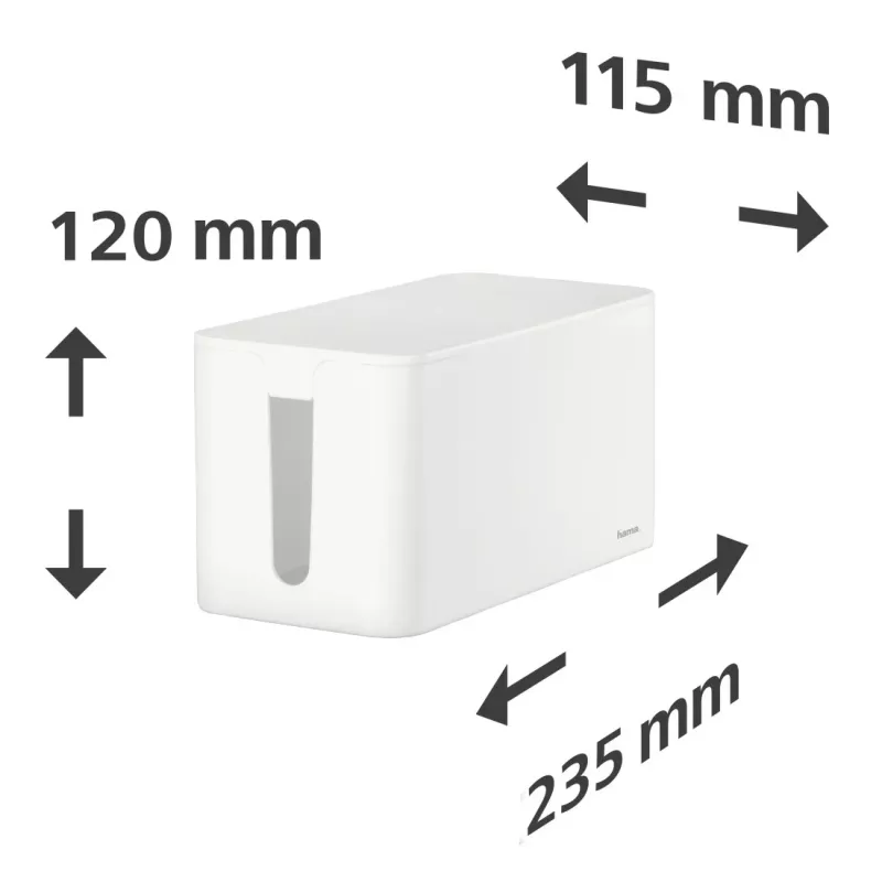 Hama mini bureau-/vloerkabelbox wit