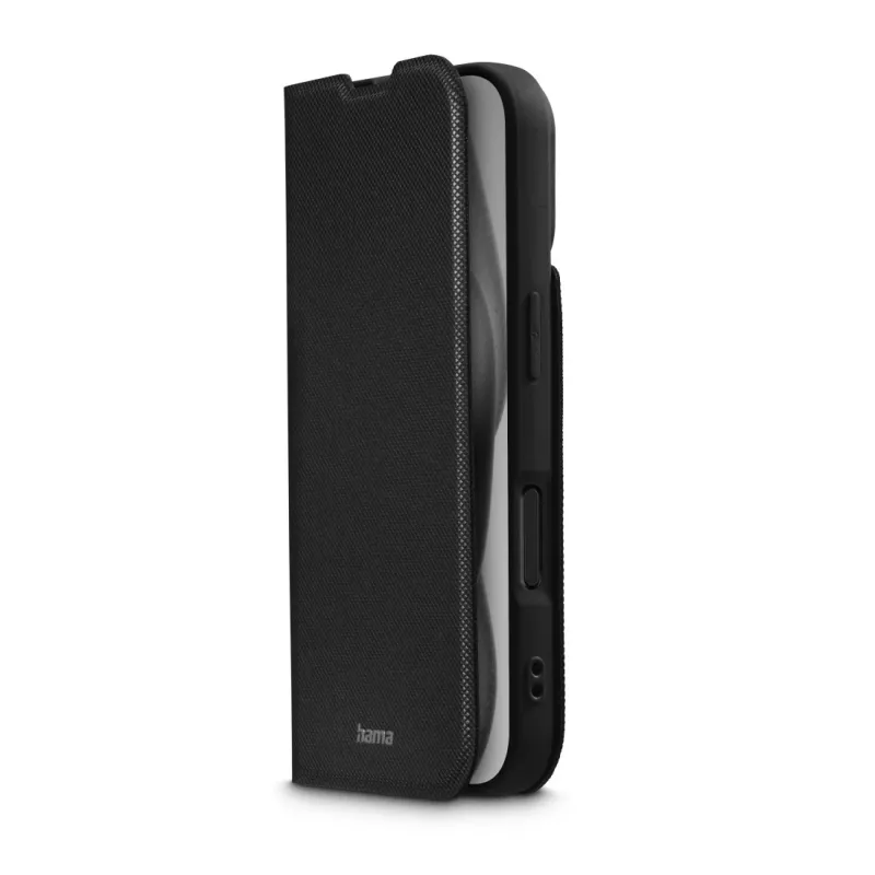 Hama Daily Protect telefoonhoesje voor Apple iPhone 16, Folio, zwart
