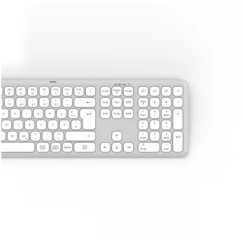 Hama WK-550 toetsenbord Home/Office RF draadloos + Bluetooth QWERTZ Duits grijs, wit