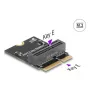 DeLOCK 64341 interne M.2-adapter host-interface M.2 stekker zwart