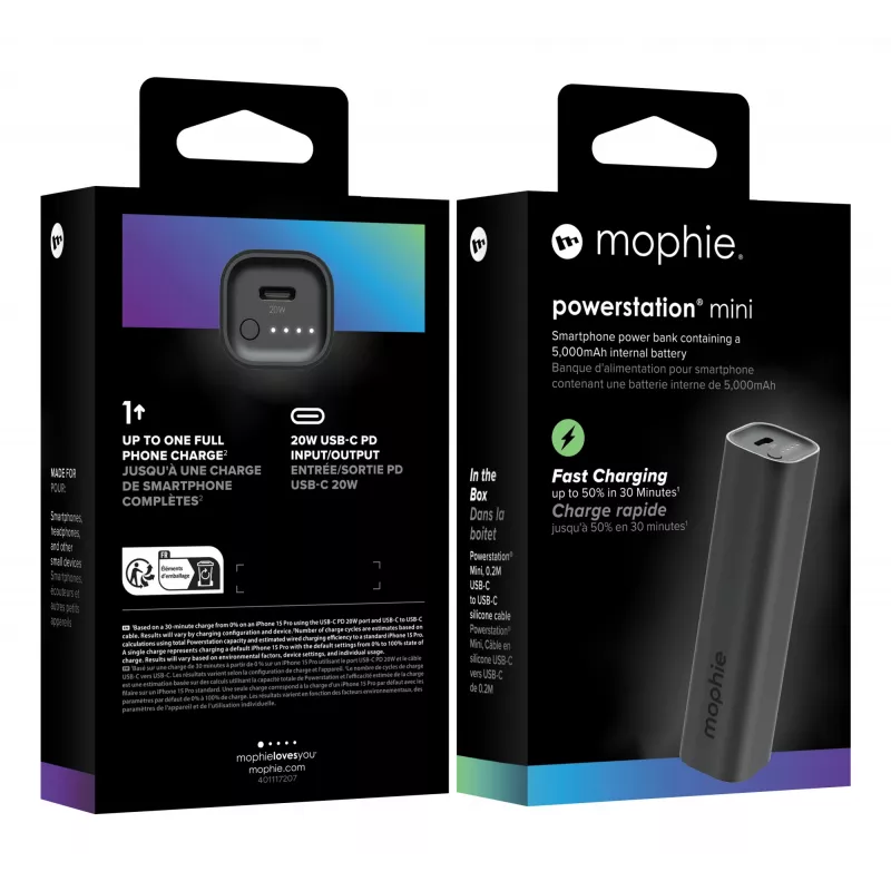 mophie Powerstation Mini 5000 mAh zwart