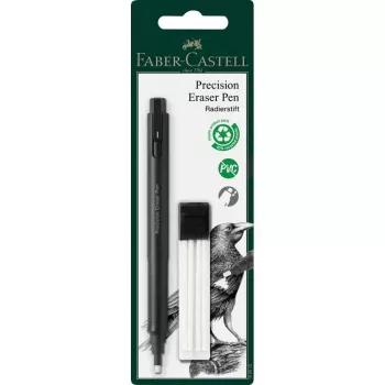 Gumstift Faber-Castell Precision Pen gum kunststof zwart, 1 stuk