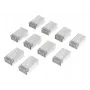 Hama 00300028 RJ45-netwerkconnectoren Cat6a STP, zilver/transparant, verpakking van 10