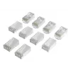 Hama 00300028 RJ45-netwerkconnectoren Cat6a STP, zilver/transparant, verpakking van 10