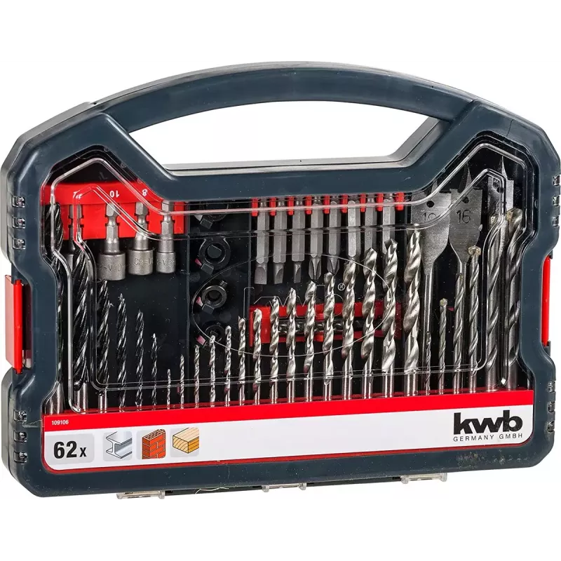 Borenset KWB 109106 62-delig om te boren