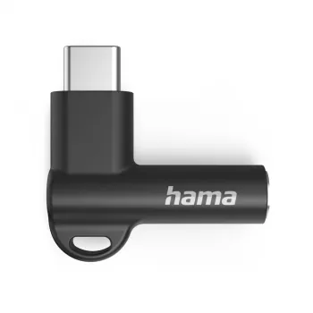 Hama 00201701 kabeladapter USB-C 3,5 mm zwart