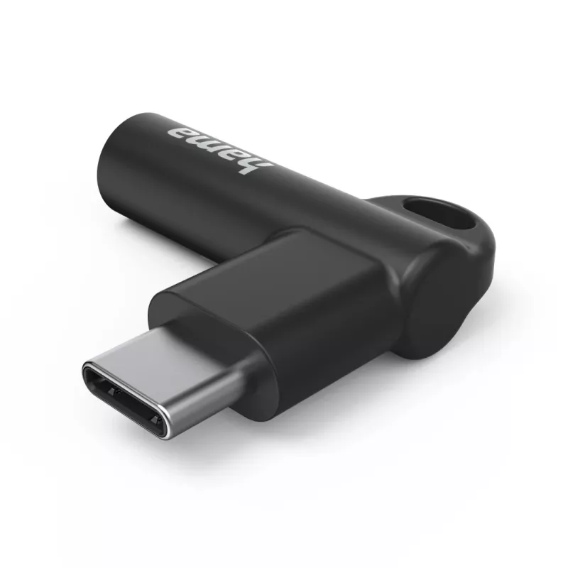 Hama 00201701 kabeladapter USB-C 3,5 mm zwart