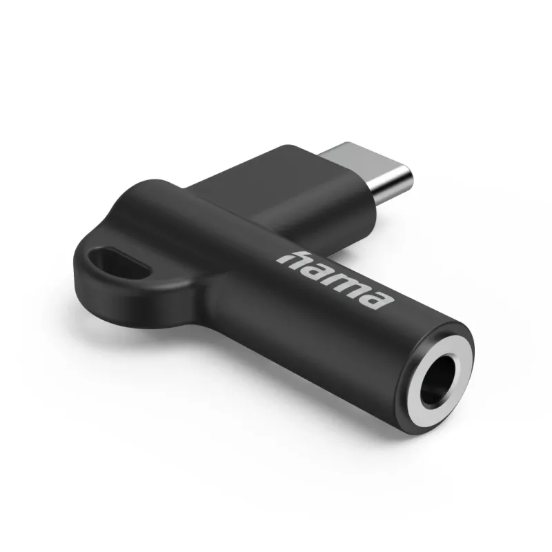 Hama 00201701 kabeladapter USB-C 3,5 mm zwart