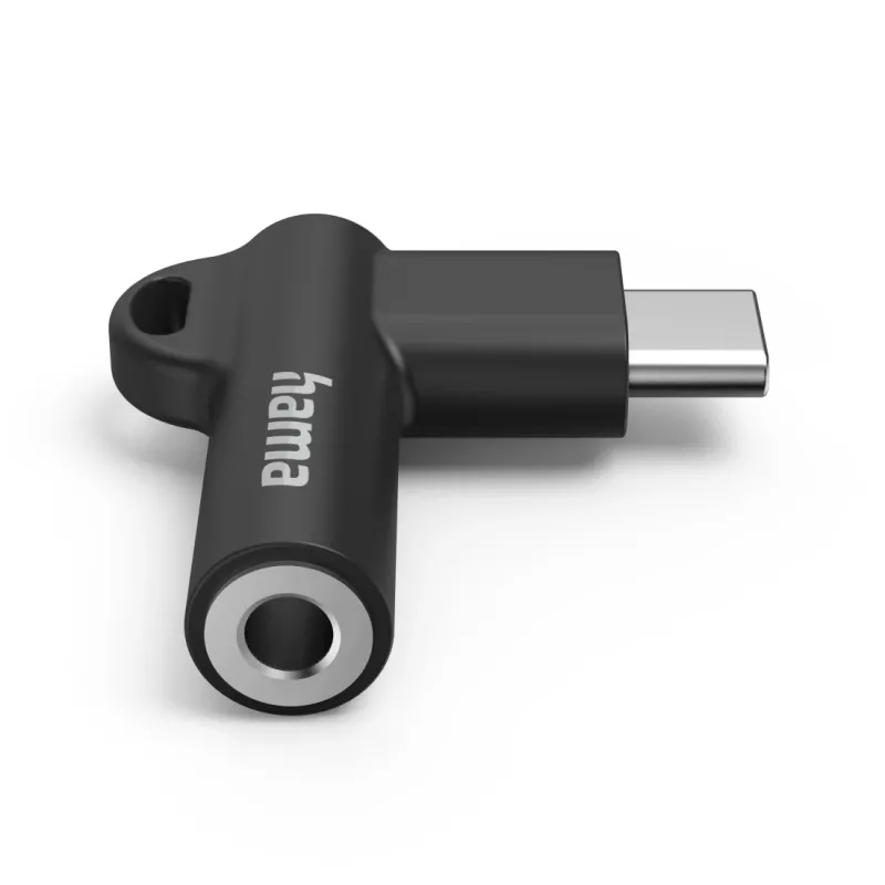 Hama 00201701 kabeladapter USB-C 3,5 mm zwart
