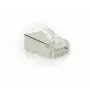 ACT CAT6A pass-through afgeschermde modulaire RJ45-stekkerverbininding goudcontacten zilver transparant