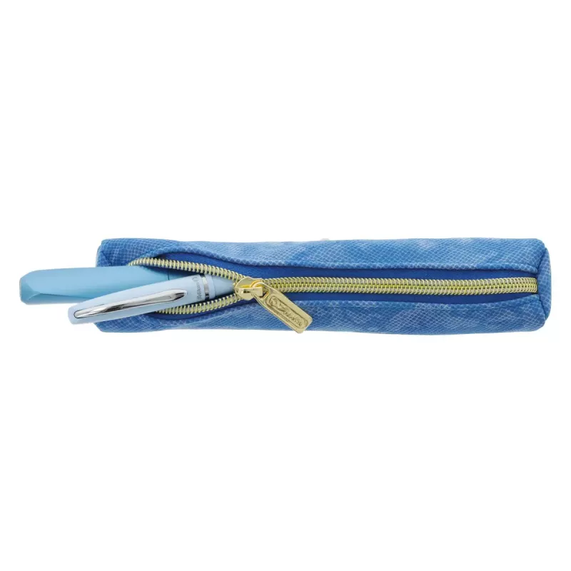 Zacht etui Herlitz Bright Animals PU blauw 200x40x40 mm