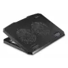 Hama 00126806 Black Metal laptopkoeler, kantelbaar, stil, 2 ventilatoren, tot 40 cm (15,6 inch), zwart