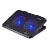 Hama 00126806 Black Metal laptopkoeler, kantelbaar, stil, 2 ventilatoren, tot 40 cm (15,6 inch), zwart