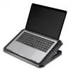 Hama 00126806 Black Metal laptopkoeler, kantelbaar, stil, 2 ventilatoren, tot 40 cm (15,6 inch), zwart
