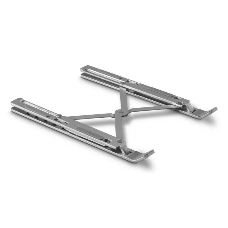 Hama 00126813 aluminium laptopstandaard, 6 standen kantelbaar, opvouwbaar, tot 40 cm (15,6 inch), zilver