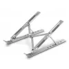 Hama 00126813 aluminium laptopstandaard, 6 standen kantelbaar, opvouwbaar, tot 40 cm (15,6 inch), zilver