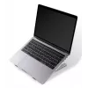 Hama 00126813 aluminium laptopstandaard, 6 standen kantelbaar, opvouwbaar, tot 40 cm (15,6 inch), zilver