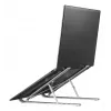 Hama 00126813 aluminium laptopstandaard, 6 standen kantelbaar, opvouwbaar, tot 40 cm (15,6 inch), zilver