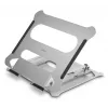 Hama 00126815 aluminium laptopstandaard, in hoogte verstelbaar, kantelbaar, tot 40 cm (15,6 inch), zilver