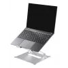 Hama 00126815 aluminium laptopstandaard, in hoogte verstelbaar, kantelbaar, tot 40 cm (15,6 inch), zilver