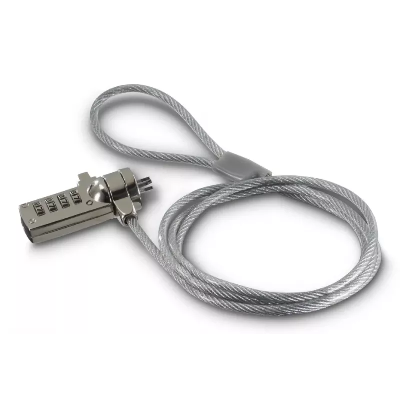 Hama Light laptopslot, cijfercombinatie van 4 cijfers, koolstofstaal, zilver