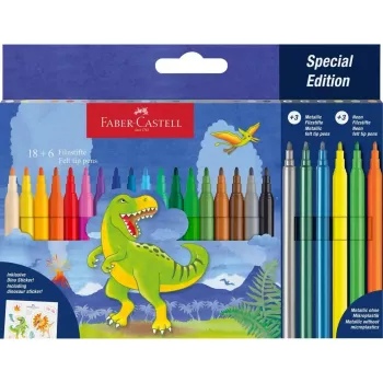 Viltstift Faber-Castell 554222 meerkleurig 24 stuks