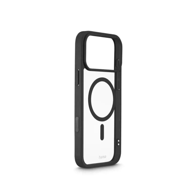 Hama Frame Protect telefoonhoesje voor Apple iPhone 17 Pro Max, magnetisch, transparant/zwart