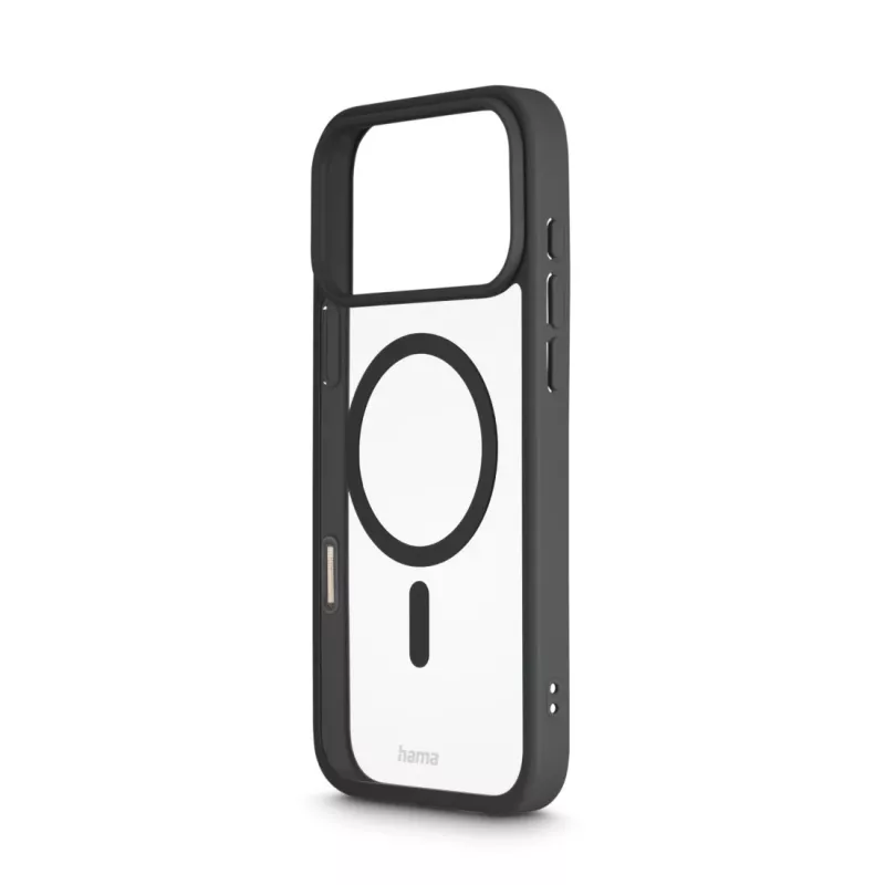 Hama Frame Protect telefoonhoesje voor Apple iPhone 17 Pro Max, magnetisch, transparant/zwart