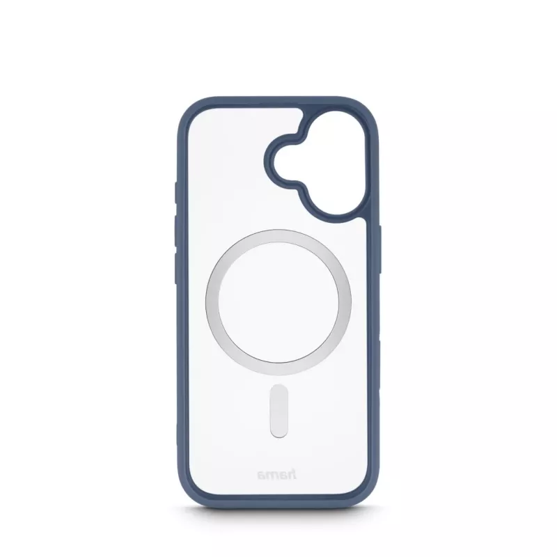 Hama Frame Protect 00232382 telefoonhoesje voor Apple iPhone 17, magnetisch, transparant/blauw