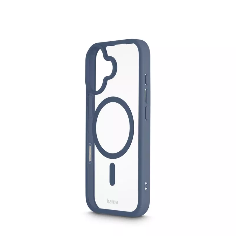 Hama Frame Protect 00232382 telefoonhoesje voor Apple iPhone 17, magnetisch, transparant/blauw