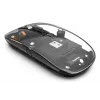 Hama WM-600 Multi-Device muis, draadloos RF + Bluetooth, plat, 6 knoppen, transparant